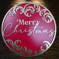Double Layer “Merry Christmas” Wall/Door Sign – 300mm