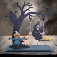 Halloween Tree Stand Display – Hand Painted & Finished